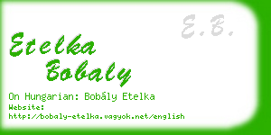 etelka bobaly business card